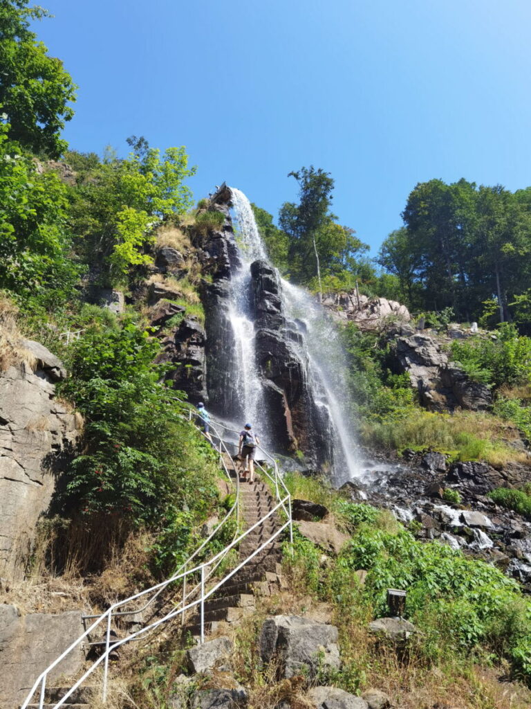 Am Trusetaler Wasserfall wandern in Deutschland